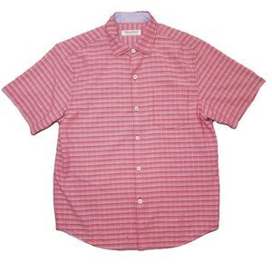 Tommy Bahama Coconut Point Island Zone Hawaiian Aloha Shirt Mens Medium Pink